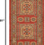 Alfombra geométrica roja clásica 2'7"x6'7"