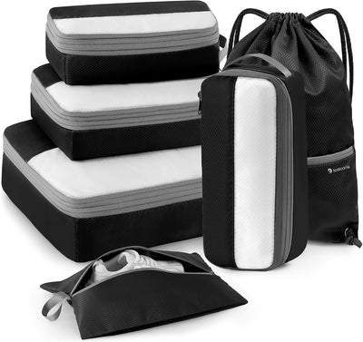 Cubos compresión viaje organizador equipaje negro