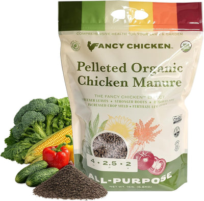 Abono orgánico pollo 15lb para plantas frutas y jardinería
