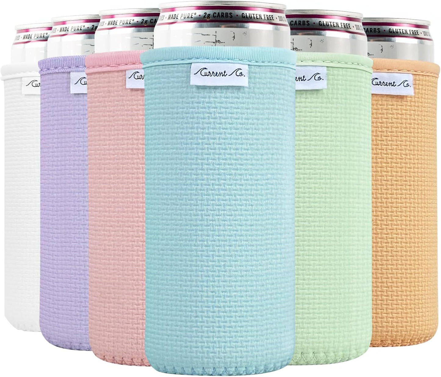 Fundas enfriar latas neopreno suave set 6