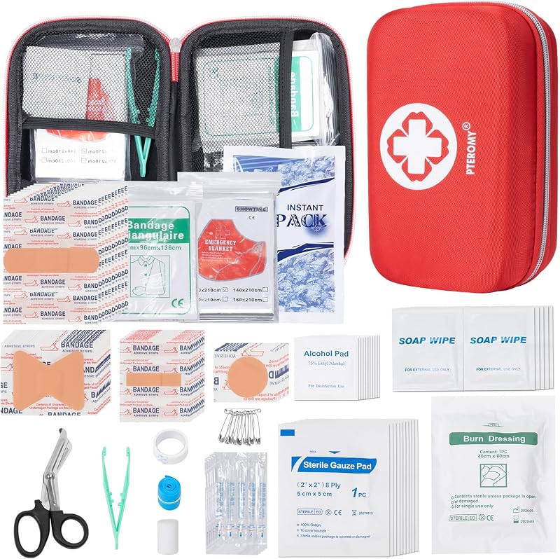Kit primeros auxilios 300 pzas portátil para coche viaje