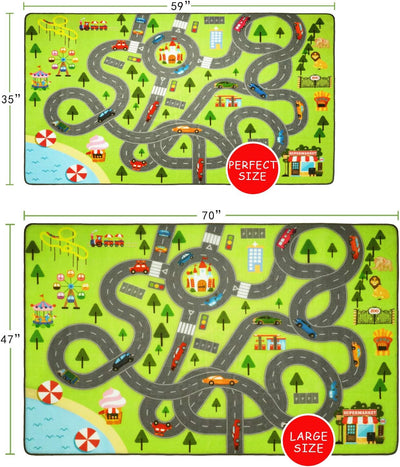 Alfombra set niños 4x6ft educativa Hot Wheels