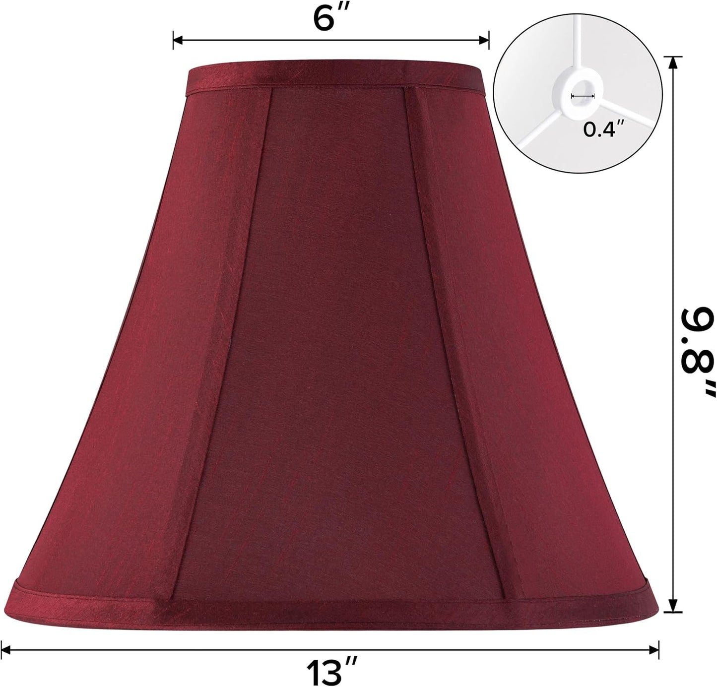 Pantalla lámpara mediana tela 6x13x9.8pulg