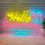 Letrero neón Hello Summer 17x9pulg luces LED pared