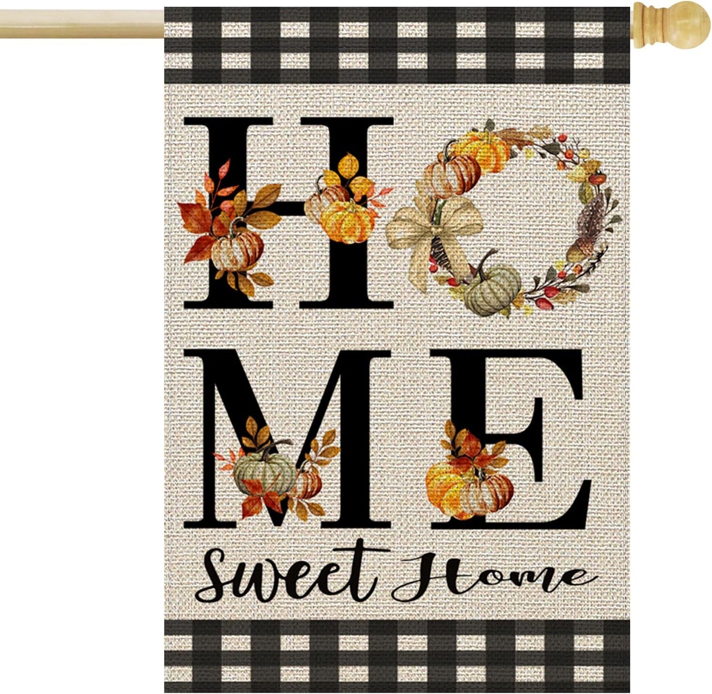 Bandera otoño 28x40pulg doble cara decoración exterior