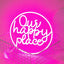 Letrero Neón Led Rosa con Texto Our Happy Place para Dormitorio Bar