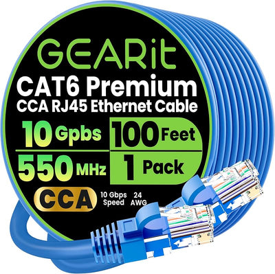 Cable Ethernet Cat6 CCA 100pies UTP para red LAN