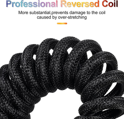 Cable USB C teclado mecánico trenzado desmontable tipo C rosa