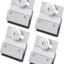 Set 4 Rodillos Puerta Ducha Sin Marco Ruedas Plástico 3/4pulg