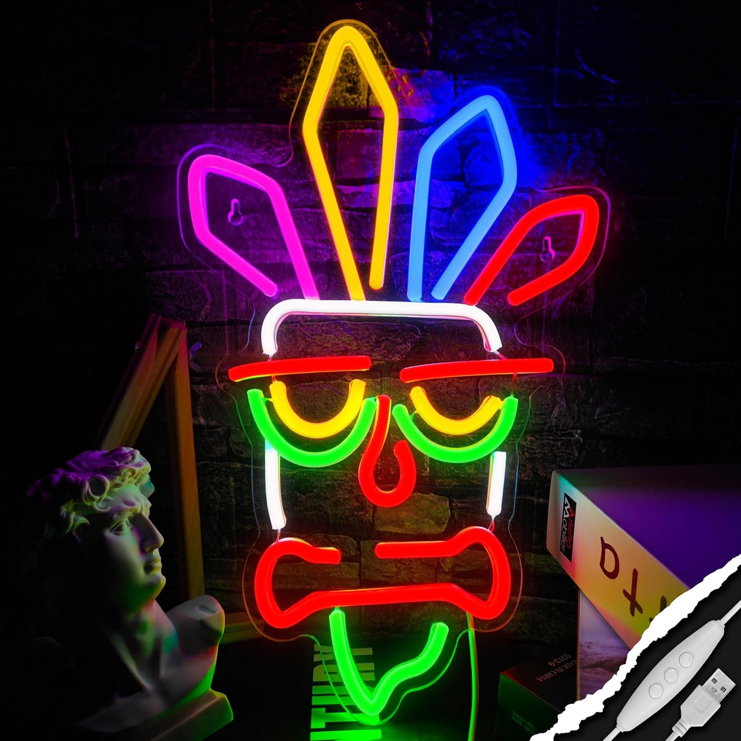 Letrero Neón Led Regulable para Barra Tiki Pub Club