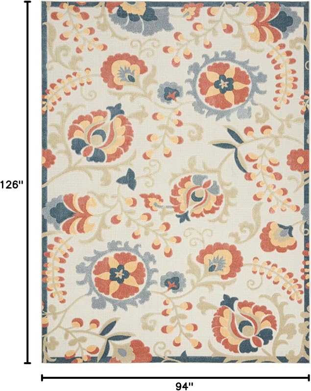 Alfombra multicolor 7x10pulg x10x6pulg dormitorio sala