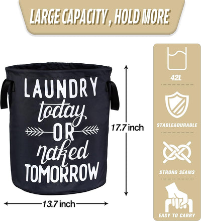 Cesta plegable tela Oxford para baño lavandería 17.7x13.7pulg