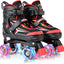 Patines Sirena Ruedas Iluminadas 4 Tamaños Niñas Azul Morado