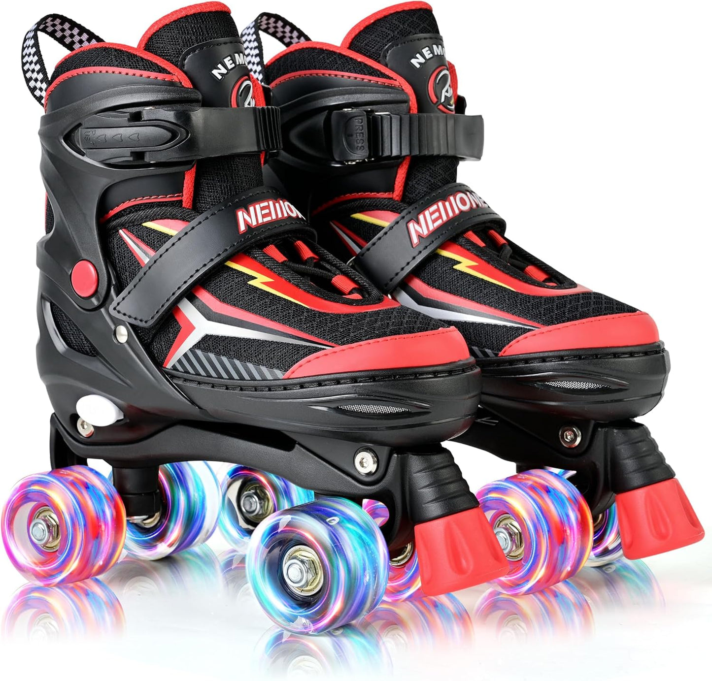 Patines Sirena Ruedas Iluminadas 4 Tamaños Niñas Azul Morado