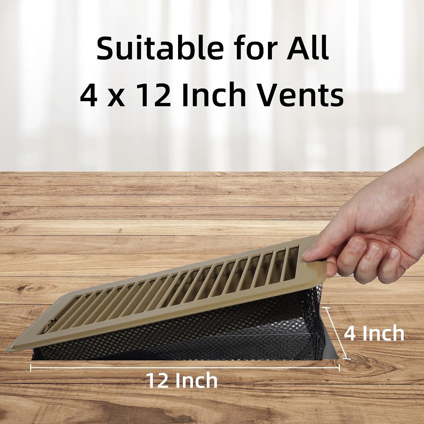Malla ventilación piso 4x12pulg atrapa monedas mascotas