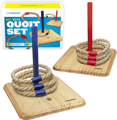 Set 2 objetivos 6 anillos sisal madera calidad