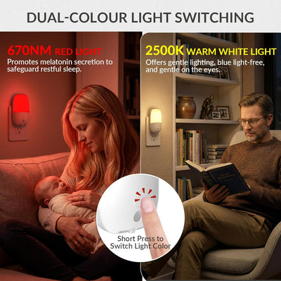 Luz Nocturna LED Regulable Sensor Amanecer Bebé