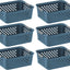 Cesta plástico azul marino set 6 para despensa gabinete