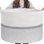 Cesta tejida algodón XXL para manta y ropa 22x22x14pulg