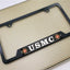 Marco placa matrícula acero inox negro mate 2 agujeros USMC
