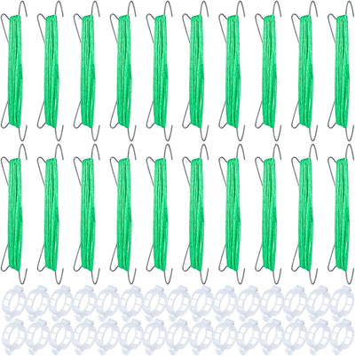 50 Ganchos Tomate Cuerda 33.3ft Soporte para Plantas