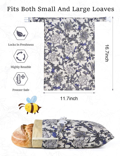 Bolsas cera de abeja XL para masa madre reutilizables 2 pzas