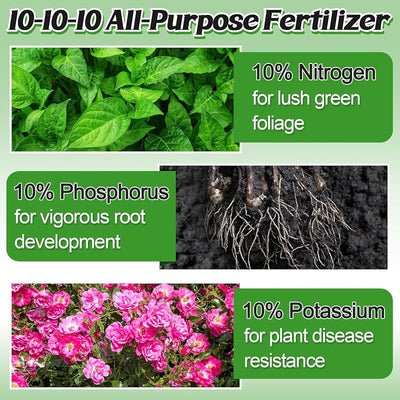 Fertilizante 10-10-10 liberación lenta para jardinería 1qt