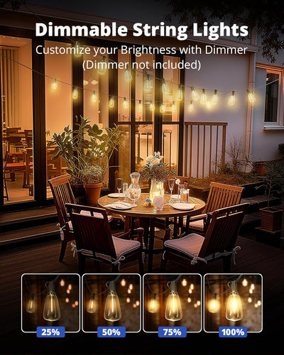 Guirnalda luces LED exteriores 30ft 131 bombillas ST38