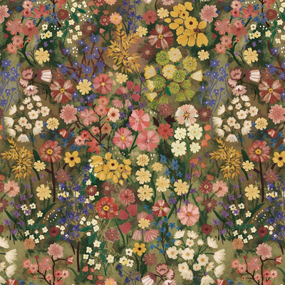 Papel tapiz floral vintage despegable para dormitorio