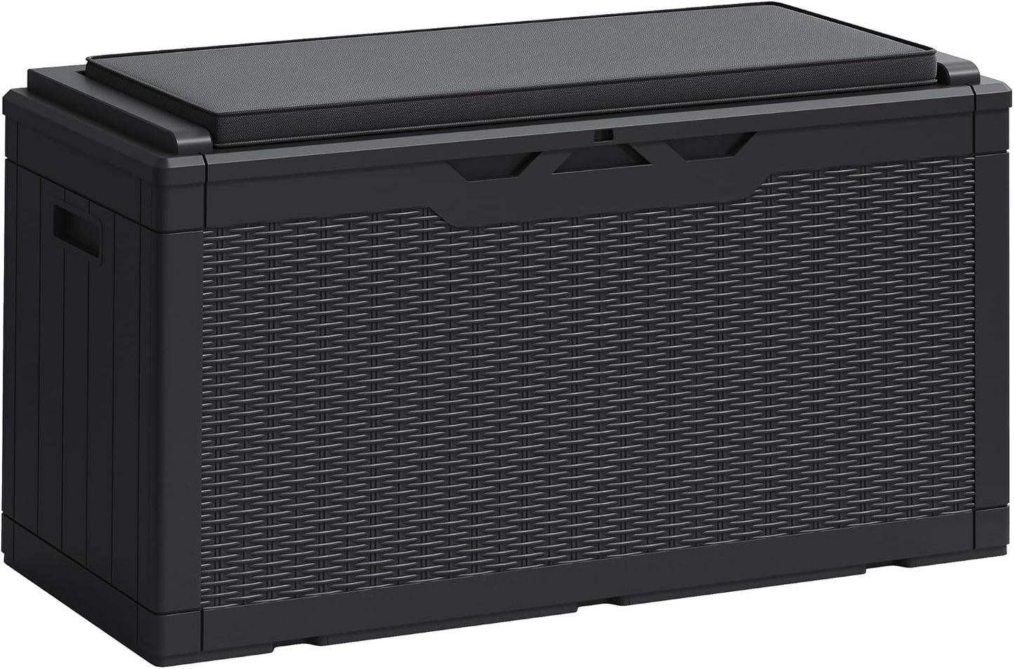 Caja resina 100gal almacenamiento exterior cojines jardín