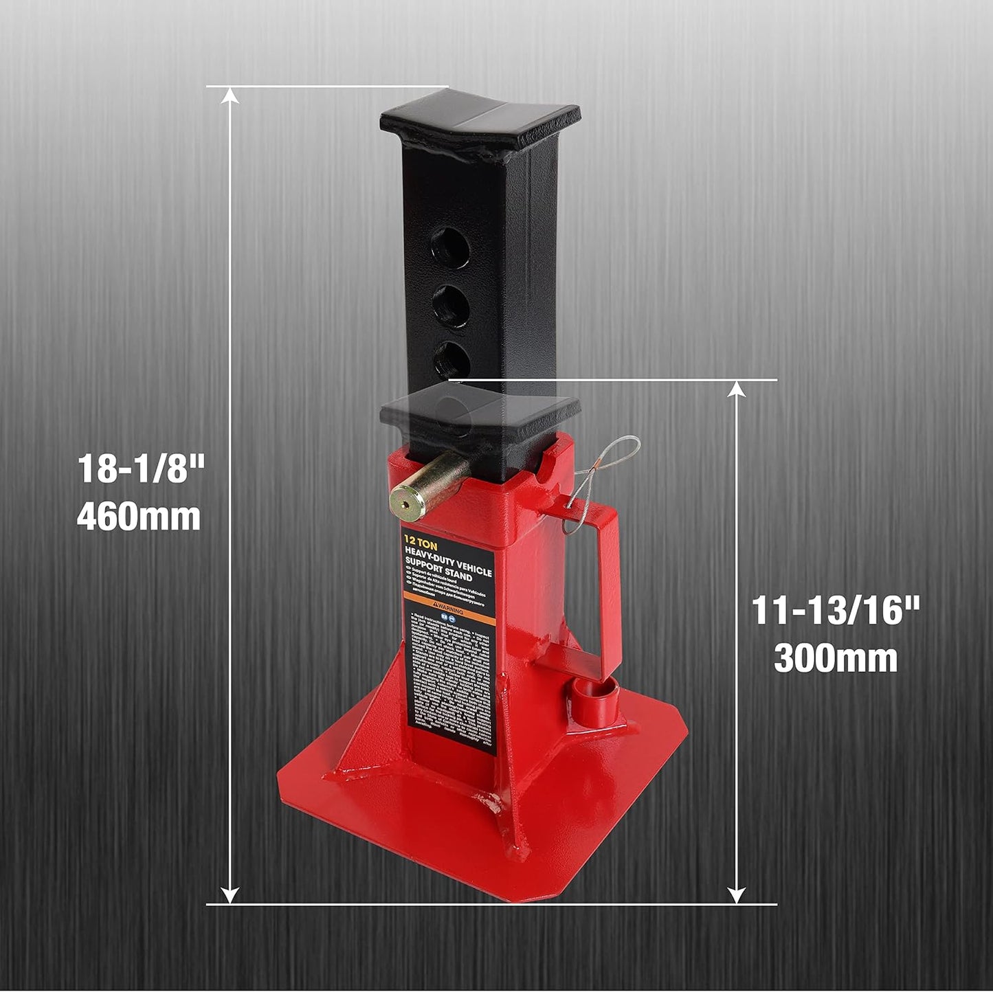 Soportes gato pinza ajustable 12 toneladas rojo