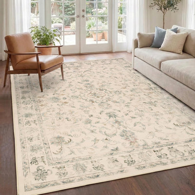 Alfombra sala dormitorio 5x7ft antideslizante patrón vintage
