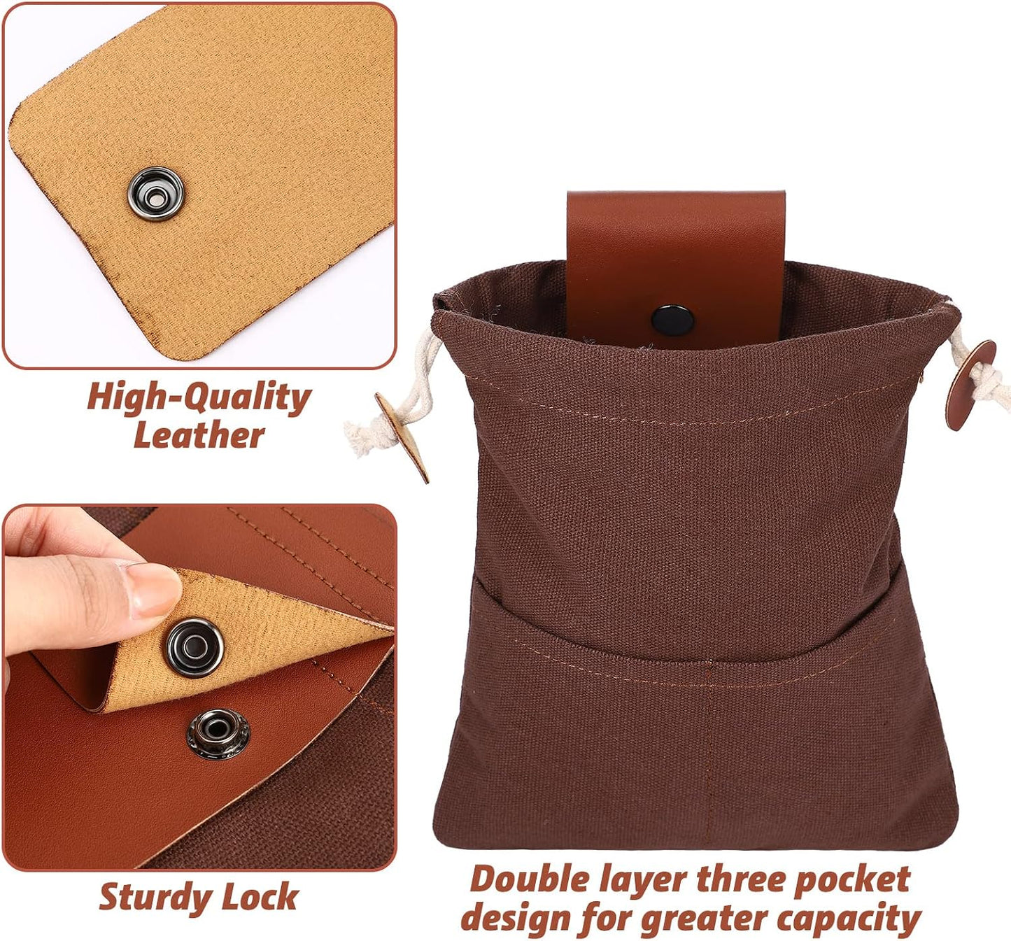 4 Bolsas forrajeo lona encerada plegables caza
