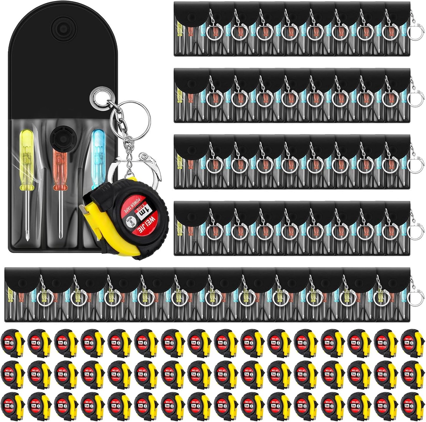 Set 96 Pzas Destornillador Llavero Cinta Métrica Regalo