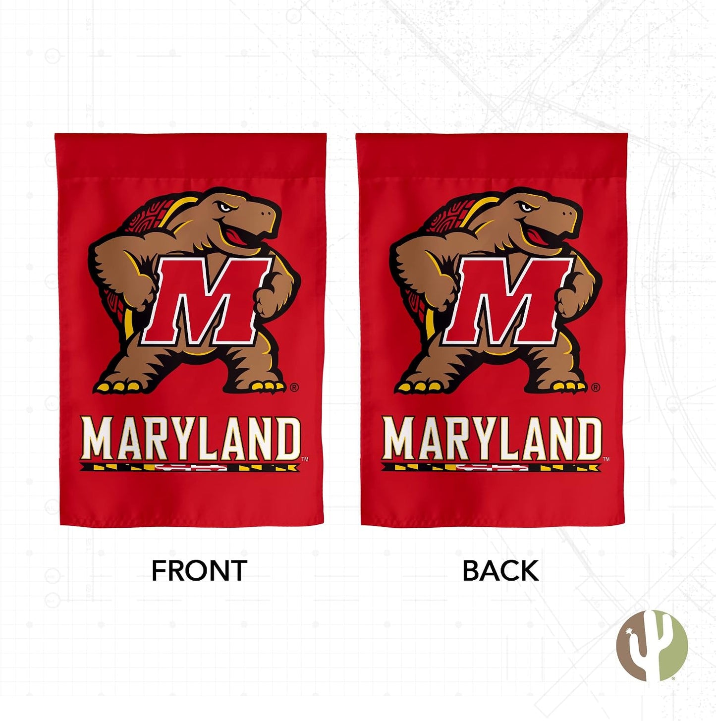 Bandera jardín UM Maryland Terrapins 19x12pulg