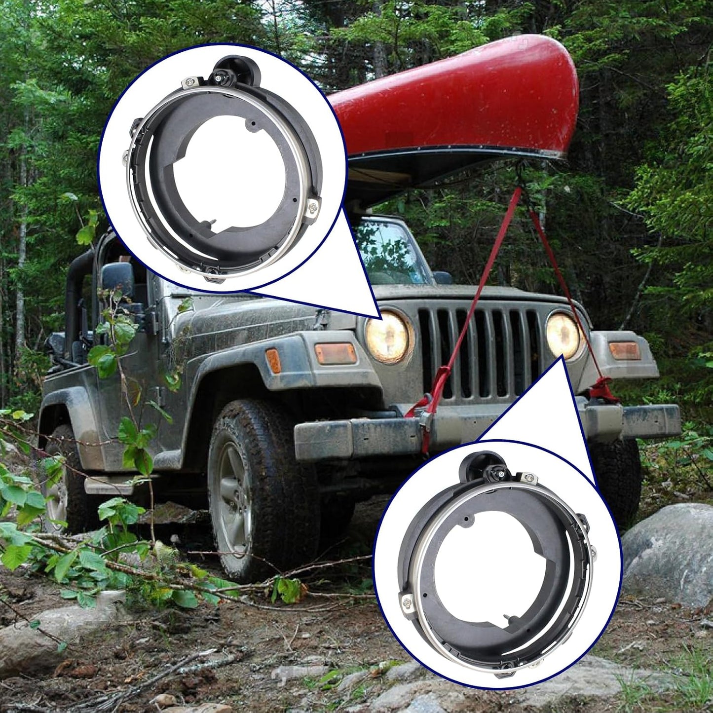 Soportes bombilla faros Jeep Wrangler 97-06 2 Unidades