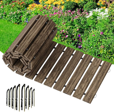 Adoquines madera sendero jardín 8.5ft antiderrap