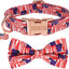 Collar perro bandera americana ajustable 4 de julio