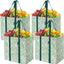 4 Pzas Bolsas Comestibles Reutilizables Reforzadas Plegables