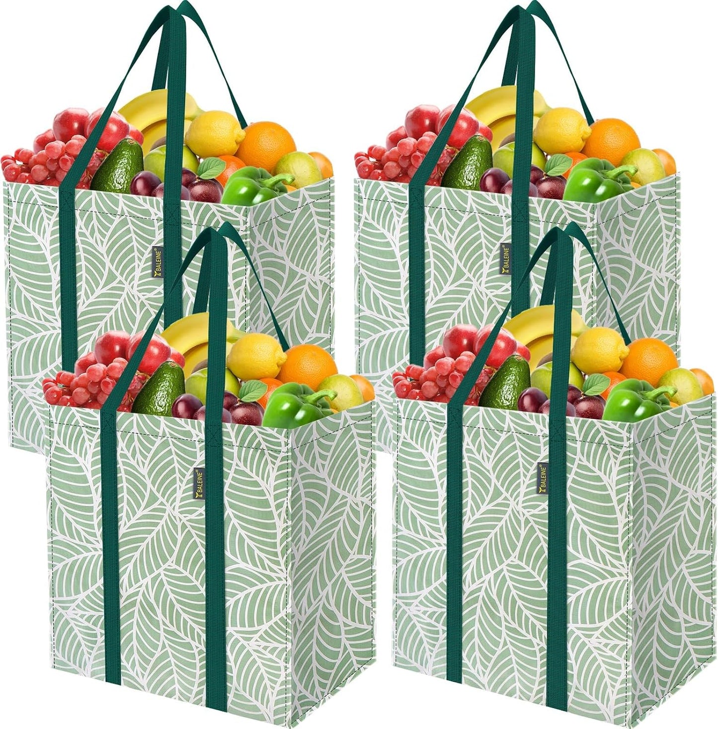 4 Pzas Bolsas Comestibles Reutilizables Reforzadas Plegables