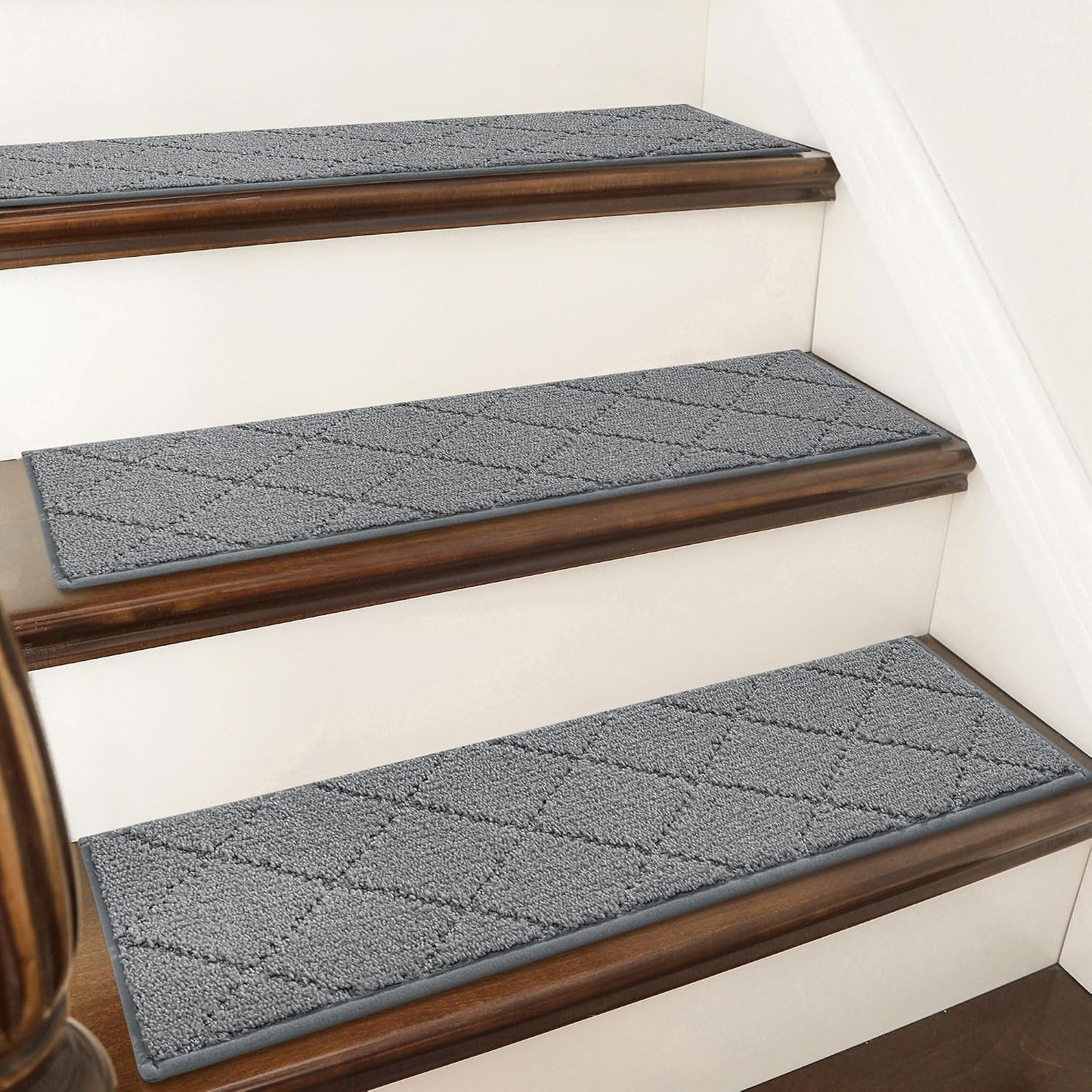 Alfombras peldaños madera 9x28pulg antideslizantes