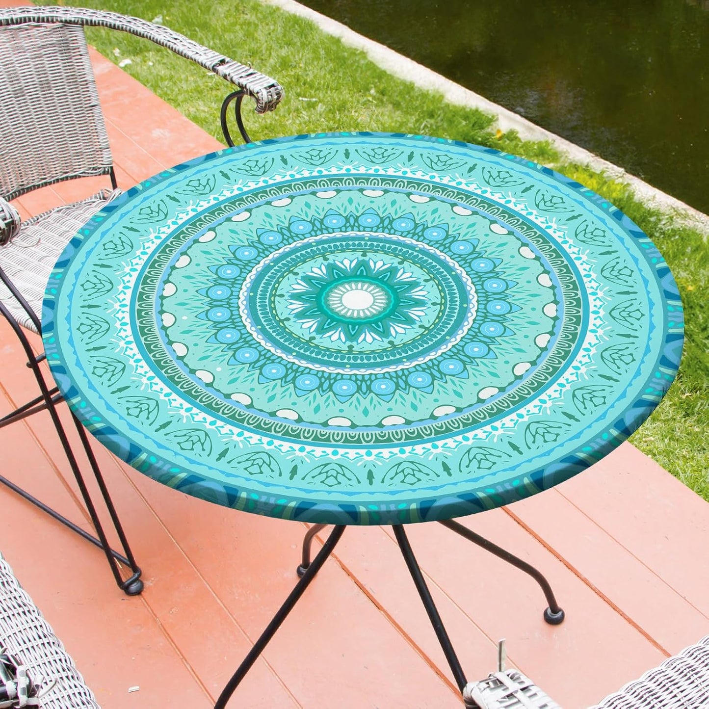 Mantel redondo ajustable impermeable interiores exteriores