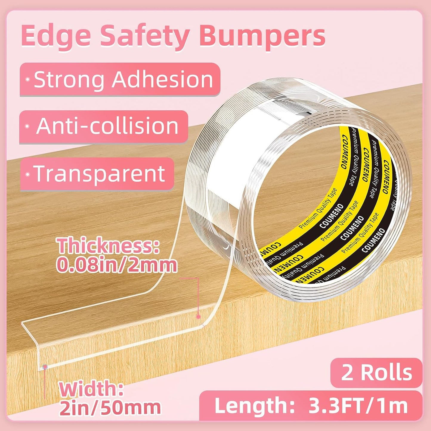 Protector borde y esquinas para bebé 2pulg x3.3ft