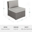 Sofá modular mimbre ratán gris cojines todo clima