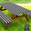 Mantel picnic fundas banco elástico impermeable 8ft negro