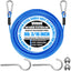 Cuerda para ropa al aire libre 40ft PVC azul con ganchos