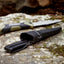 Cuchillo bushcraft acero inox 0.126pulg hoja arena con funda