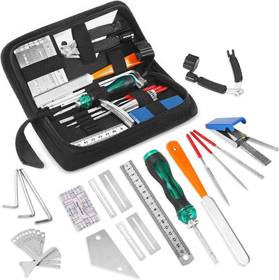 Kit 27 Pzas Herramientas Guitarra Ajuste Entonación Reparación