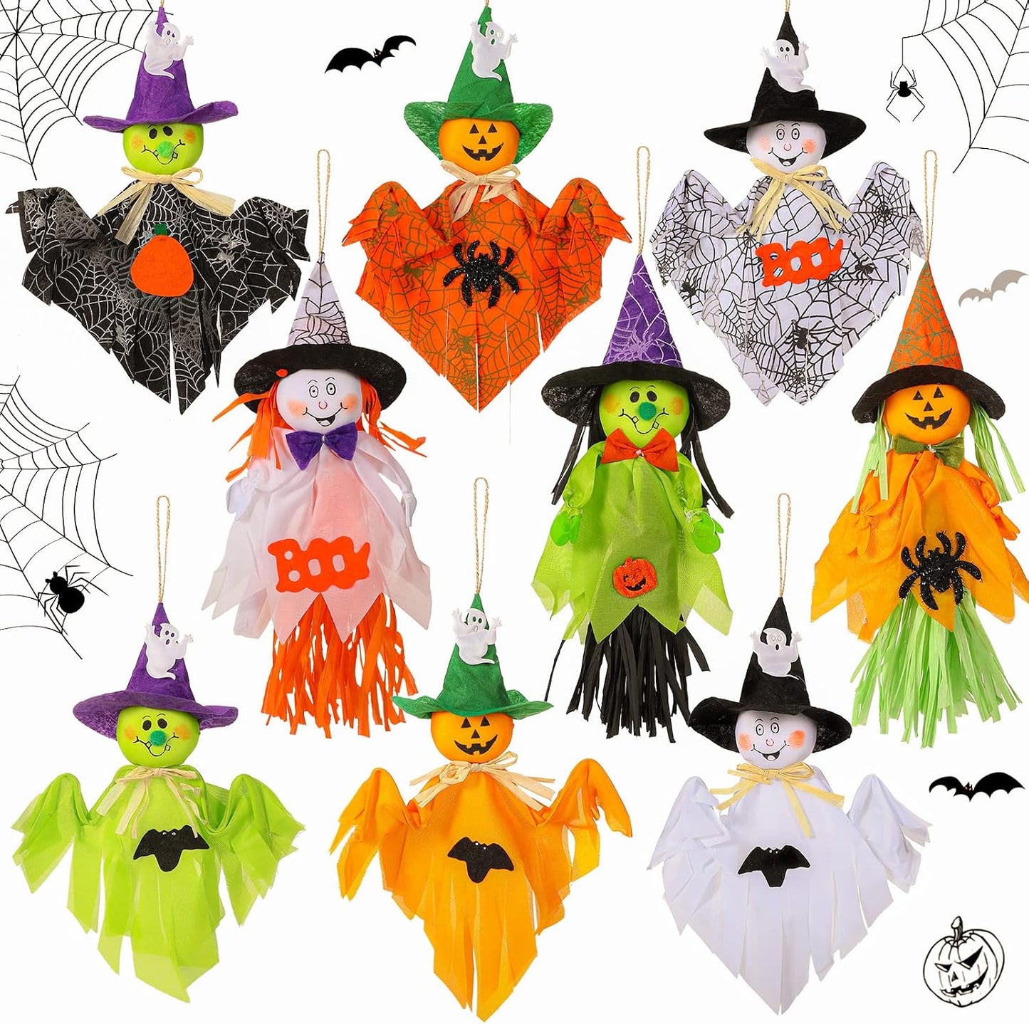 9 Decoraciones Halloween colgantes para patio jardín