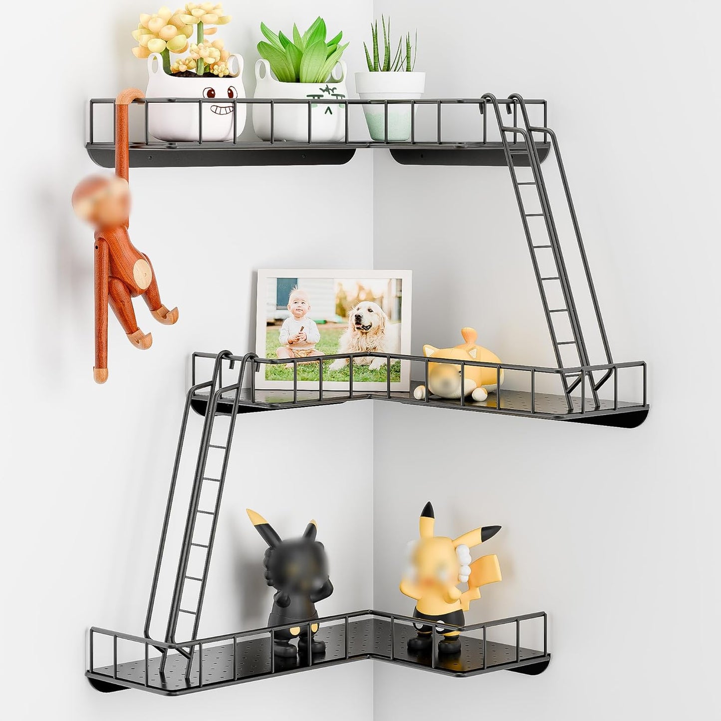 Estante pared Fire Escape 3 niveles metal moderno